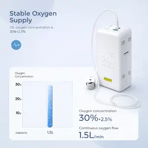 Portable Oxygen Air Flow Device, Compact Lightweight Design with Adjustable Levels, Multi-Use Concentrator Style Unit for Home Outdoor Travel