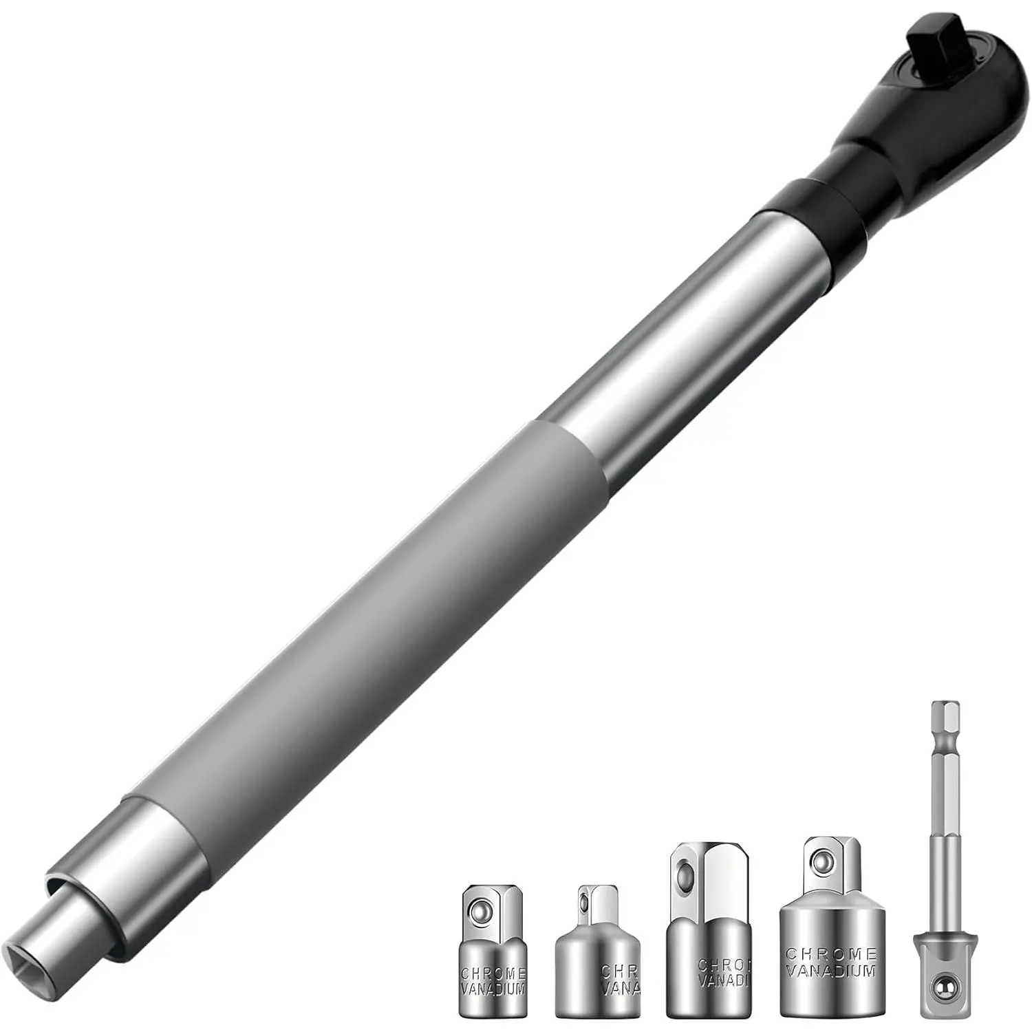 1/2-in Offset Wrench, 1/4-in & 3/8-in Square Head Adapter Impact Ratchet Extender, Power Tool for Narrow Spaces & Car Repair, Mechanic Wrench Tool, Mechanic Tools, Car Repair Tools