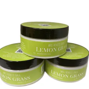 Mrs. Renee’s Shea: Lemon Grass 8 oz Whipped Butter with Long-Lasting Scent, Gluten-Free, Paraben-Free, and Preservative-Free for Skincare and Fragrance