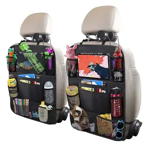 2pc capacity car seat back storage bags, hanging storage bags, multi-compartment design to improve storage efficiency, rear seat car storage bags, car organization, stylish design.