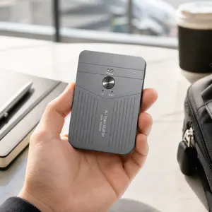 A18 Portable Rechargeable AI Translator Device, App-Based Voice & Photo Translation, Bluetooth 5.4 Pocket Translator with Downloadable Language Packs for Travel, Business Use