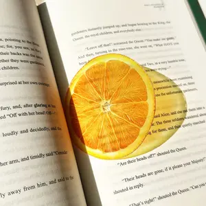Grape Tomato Apple Bookmark Acrylic Transparent Cute Exquisite Student Gift Reading Marker Transparent Card