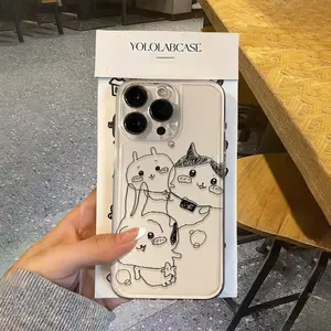 Pencil Graffiti Kawaii Chiikawa Cute Phone Case For iPhone 17 Pro Max Air 16 15 14 13 12 11 Pro Max XR XS MAX 7 8 PLUS & Samsung Galaxy S26 S25 Ultra S24 S23 S22 S21 Plus Y2K Shockproof Cover