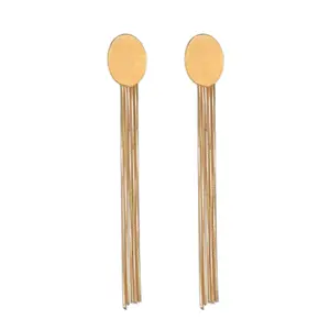 2025 New Hit Tassel Earrings for Women Long Unique Statement Stud Earrings with High-End Feminine Charm Gold-Tone Fashion Accessories Trendy Jewelry
