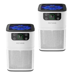 Home Air Purifier with Aromatherapy, 3-in-1 Filtration System, Compact H13 HEPA Filter for Dander Pollen Odor, Office Living Room Bedroom Kitchen, White, 2 Pack