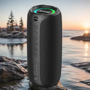 ZEALOT Portable Wireless Speaker, Bluetooth, Stereo Loud, Deep Bass, Waterproof Outdoor Speaker, RGB Lights, All-Day Battery, Supports TF/USB/Aux, Ideal for Home, Office, Party, Dorm, Camping, Hiking