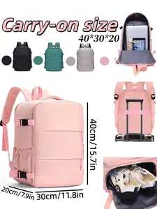 Wiz Air Casual Travel Backpack 40x30x20cm, Unisex Multi-Pocket Bag with Shoe Compartment, Large Capacity Durable Commuter Pack for School & Business