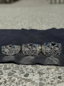 925 Sterling Silver Centenario Nugget Ring | Handmade Men's Statement Ring