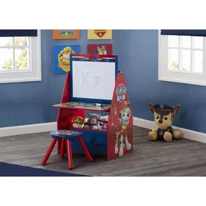 PAW Patrol Deluxe Kids Art Table - Easel, Desk, Stool, Toy Organizer