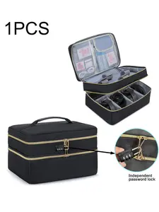 Lockable Personal Privacy Storage Bag, Dual-Layer Travel Toy Protection Case, Suitable for Travel and Home Bedroom Privacy