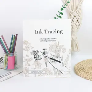 Ink Tracing: A Therapeutic Reverse Coloring Experience, Artistic Tracing Activities – 10 Floral Traceable Art Prints, Traceable Artworks for Adults to Ink, Unwind, and Frame | Mindful Stress Relief Activity Book with Botanical Designs for Relaxation