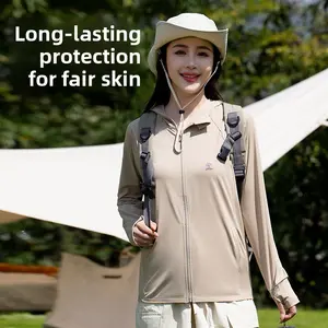 Original yarn sunscreen clothing upf50 + women's breathable UV protection sunscreen clothing men's skin clothing fishing clothing men's and women's same style