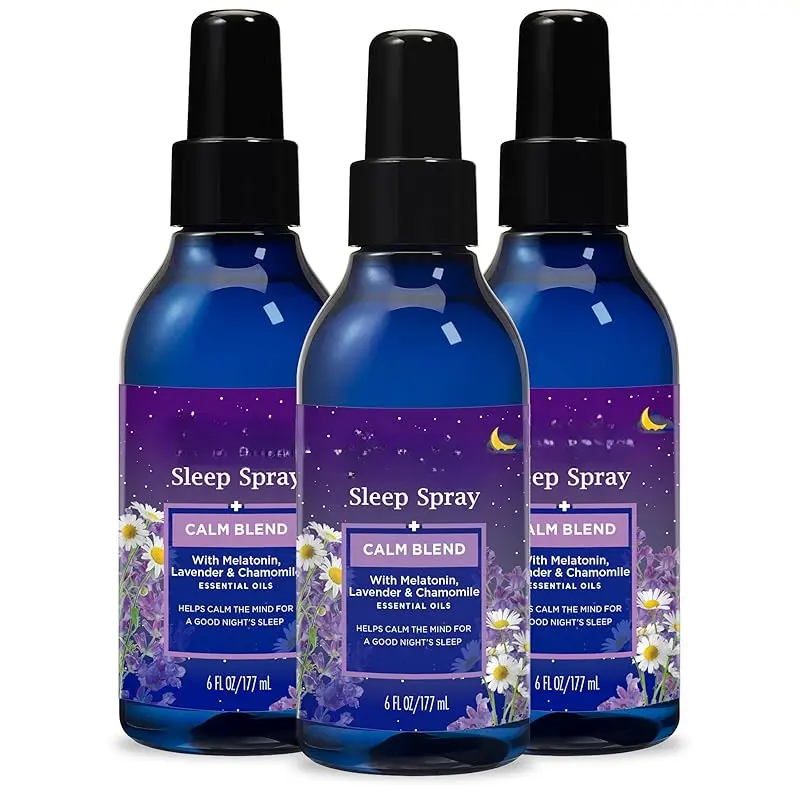 Sleep Spray with Melatonin & Essential Oil Blend, 6 fl oz (Pack of 3) Healthcare Fitness Solution Wellness Healthy Therapy Health Treatment Aromatherapy Therapeutic Lavender