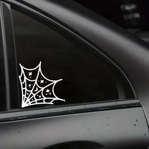 Spider Web Gothic Sticker Celestial Aesthetic Vinyl Decal for Car Window Laptop Mirror Tumbler Dark Goth Style Trendy Decor Sticker