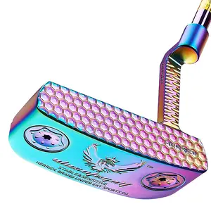 Men's Golf Putter (Right-Handed) - Soft Iron with CNC-Milled Face - Iridescent & Silver Finish
