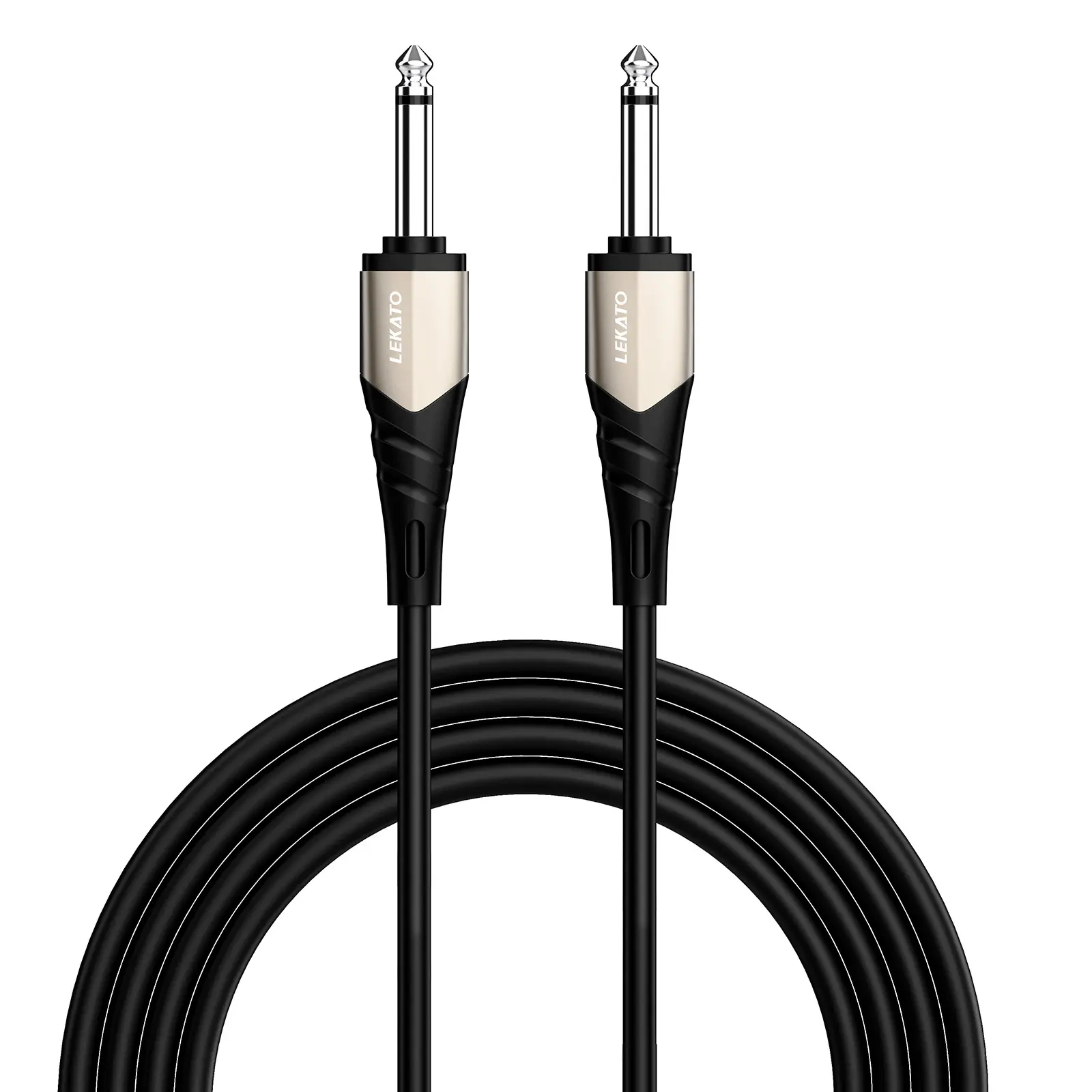 LEKATO Guitar Cable 1/4 Inch Professional Instrument Cable Electric Guitar AMP Cord Straight to Straight Cord Compatible with Electric Guitar Bass Amp Keyboard Mixer(10ft)