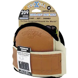 - SuperSoft Beige Leatherhead Kneepads (Medium/Bagged in Pairs)