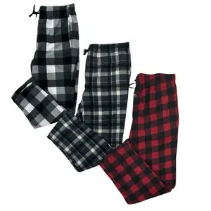 Men's 3-Pack Plaid Flannel Pajama Pants Soft, Cozy Sleepwear for Autumn/Winter - Menswear  Fabric Classic Horror Sleep Festive Cotton Set Women Stretch Pajama Set ShortGift