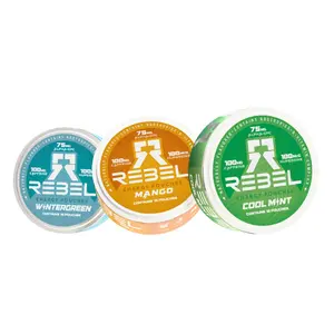 Rebel Energy Caffeine Nootropic Pouches for Energy & Focus Sugar-Free with 100mg Caffeine Alpha-GPC Huperzine A Vitamins B1 B6 B9 15 Pouches Per Can Natural Mint Flavor Clean Energy Boost