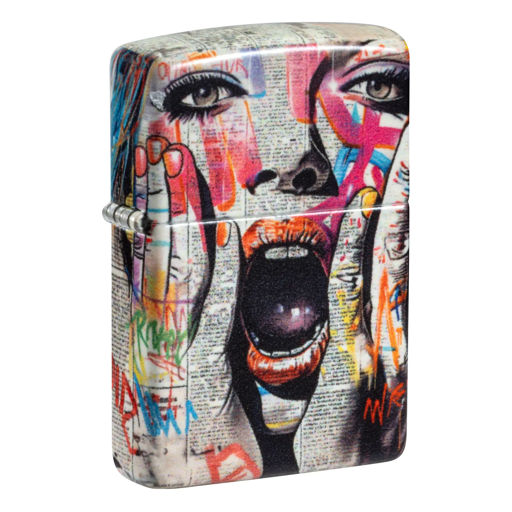 Zippo Glowing Collage Design Glow in the Dark Pocket Lighter - Made in USA - Unfilled (fuel sold separately)
