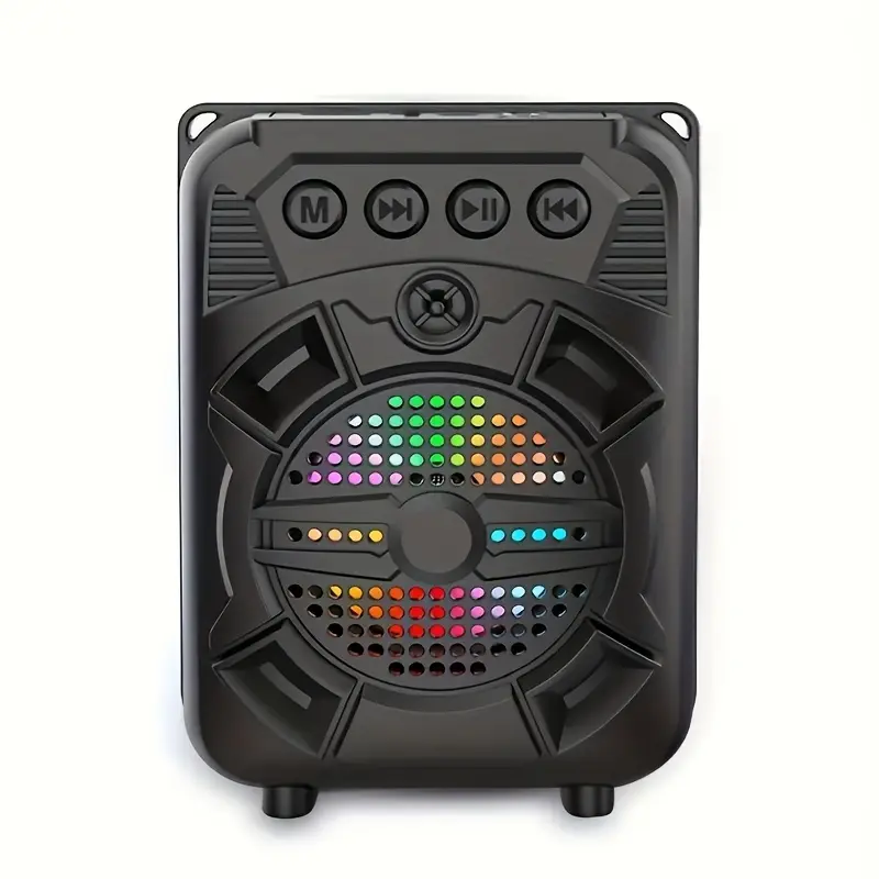 RV Speakers, Portable Wireless Speaker Anti-fall Super Bass Outdoor Portable Speaker Wireless Speaker with LED Light TF/USB/FM/AUX/WIRELESS Karaoke Wireless Speaker with Portable Phone Holder, Perfect for Live Music, Home Party, RV Wireless Speaker   max