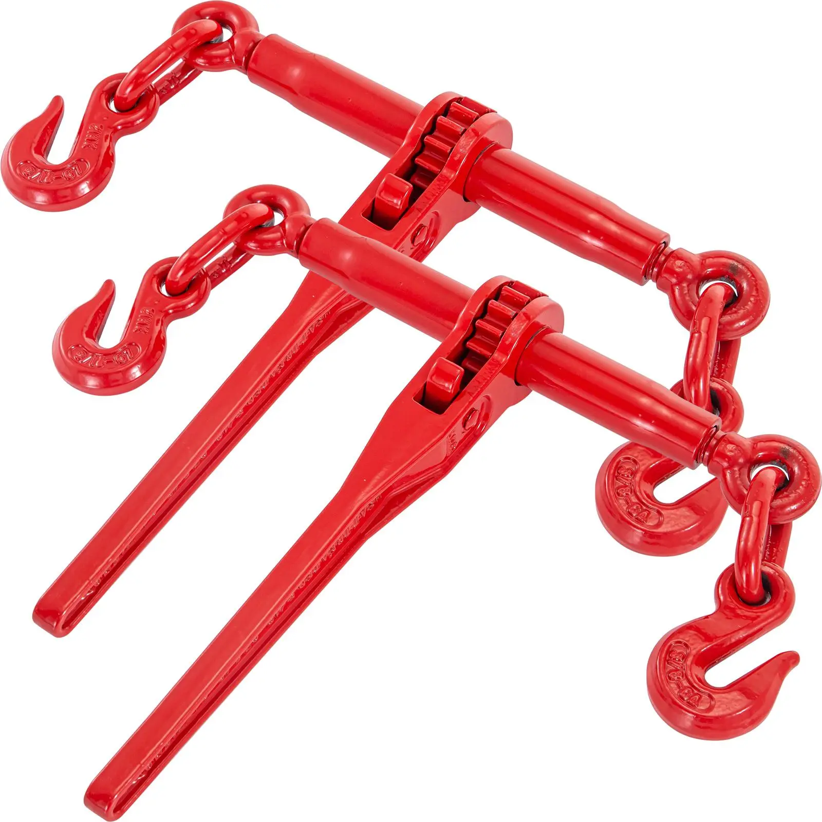 【summerfinds】VEVOR Carpeta de cadena 5/16-3/8, carpeta de carga con trinquete de capacidad de 6600 libras, carpeta de palanca de trinquete con ganchos G70, longitud ajustable, carpeta de cadena de trinquete para a