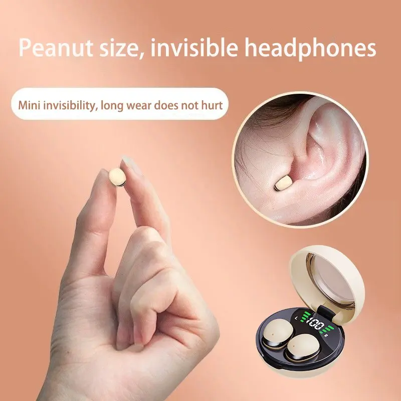 Ultra-Mini Wireless Earbuds, Tws Headset, Touch Control Design, Type-C Interface, High Clarity Microphone, Clear Calls, Wireless Charging Case, Unisex, Headphone