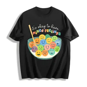 Comfort ColorsIts Okay to Have Mixed Feelings TShirt, Mental Health Therapy Tee, Teacher Emotions TShirt, Inclusion Counselor Tee BCBA