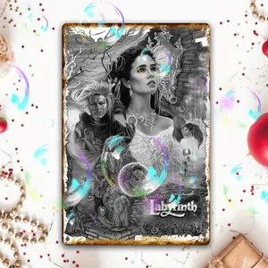 Vintage Labyrinth Movie Metal Sign Retro Tin Poster Wall Decor for Home Bar Cafe Christmas Gift Holiday Ornament Bedroom Art