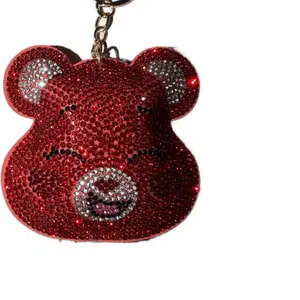 Red Happy Bear Bag Charm, Stylish Luggage & Bag Accessory, Bag Charms Bag Decoration