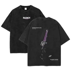 Bleach - Byakuya Streetwear Shirt, Japanese Anime T-Shirt, Unisex Anime T-Shirt Cotton, Streetwear Man Top Fabric Menswear，Anime fans, Bleach anime merchandise QKC