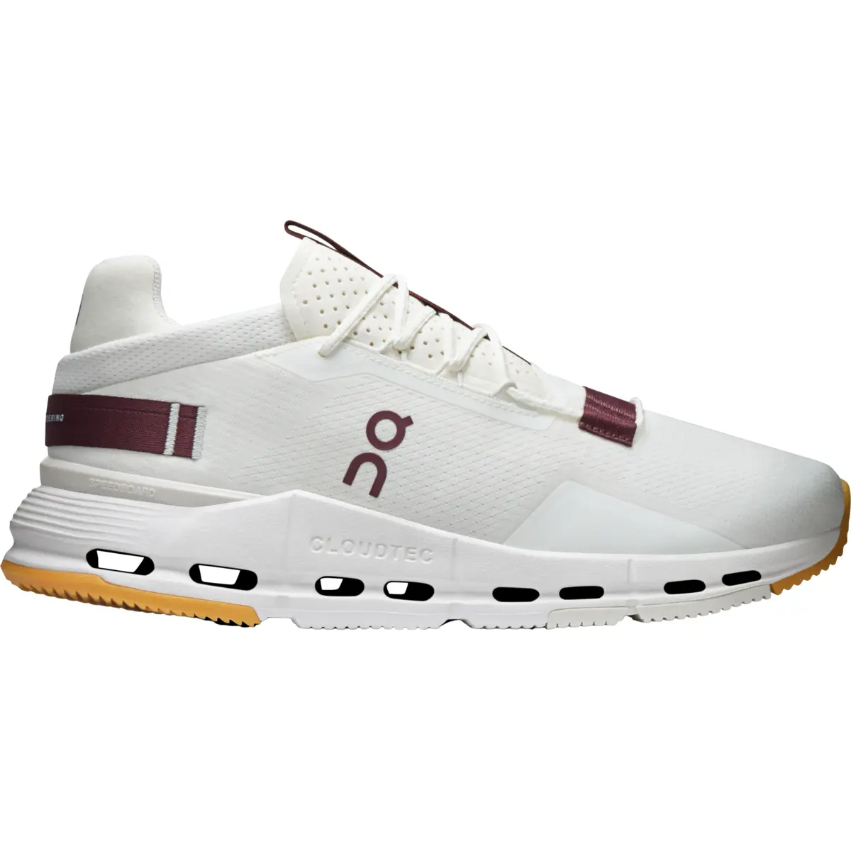 On Running Cloudnova 2 Ivory Maroon Men's Fashion Shoes New