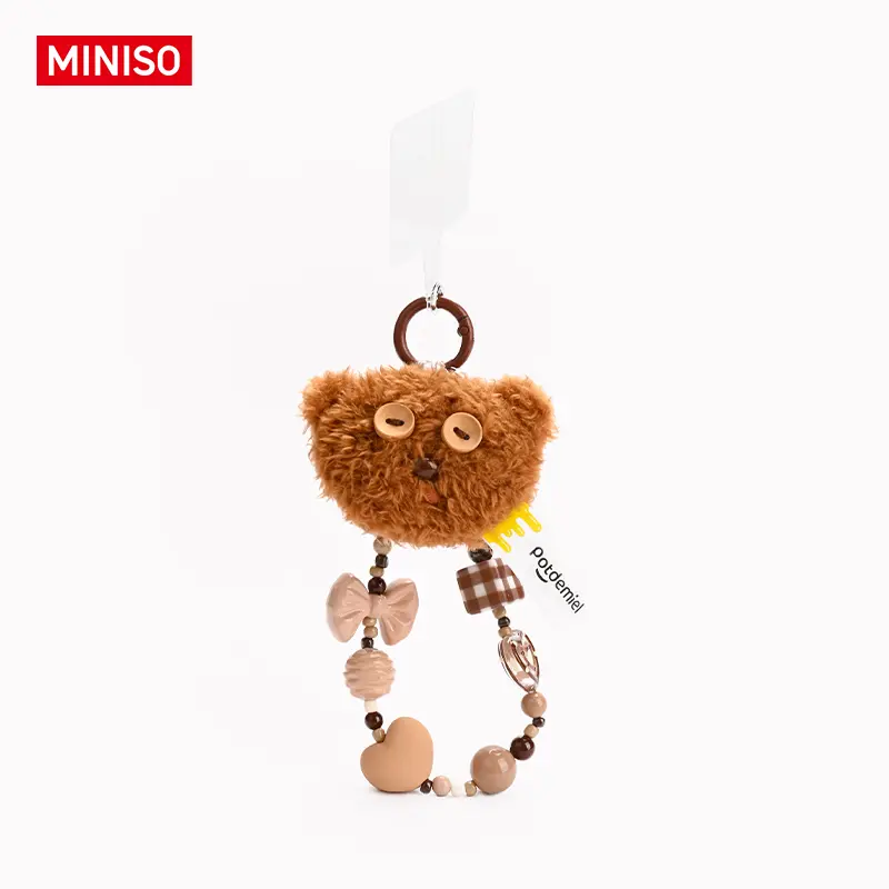 MINISO Minions Series Gentleman Tim Bear Charm Pendant - Lightweight, Delicately Sculpted Bag Accessory for All Ages, Everyday Use, Easy to Hang on Backpacks, Ideal Small Gift for Minions Fans, Cute