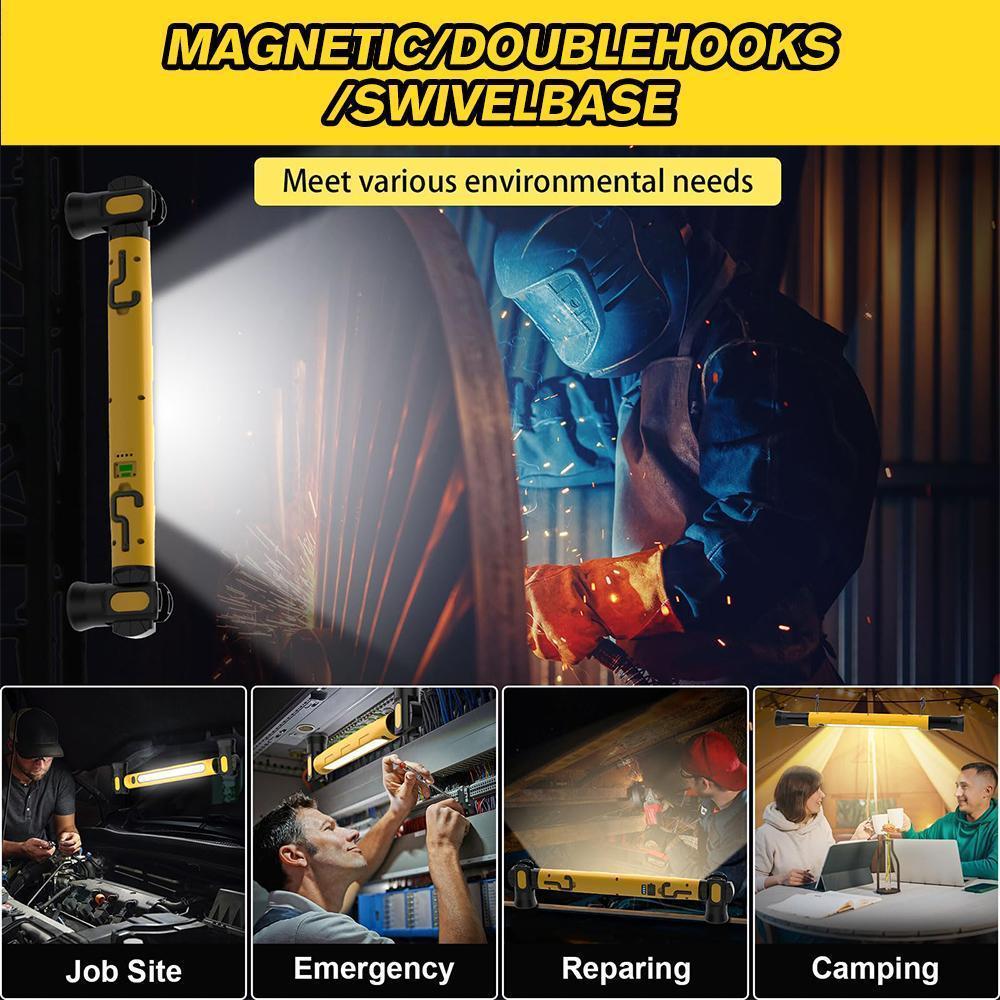 LED Under Hood Light 3000LM, Magnetic Work Light Bar with Hooks, 5200mAh Rechargeable Cordless Garage Light LED Under Hood Light 3000LM, Magnetic Work Light Bar with Hooks, 5200mAh Rechargeable Cordless Garage Light