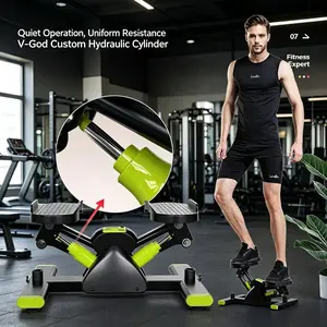 Household Hydraulic Step Trainer with Quiet Operation & Non-Slip Pedals - Indoor Daily Activity & Movement Tool for Men Women
