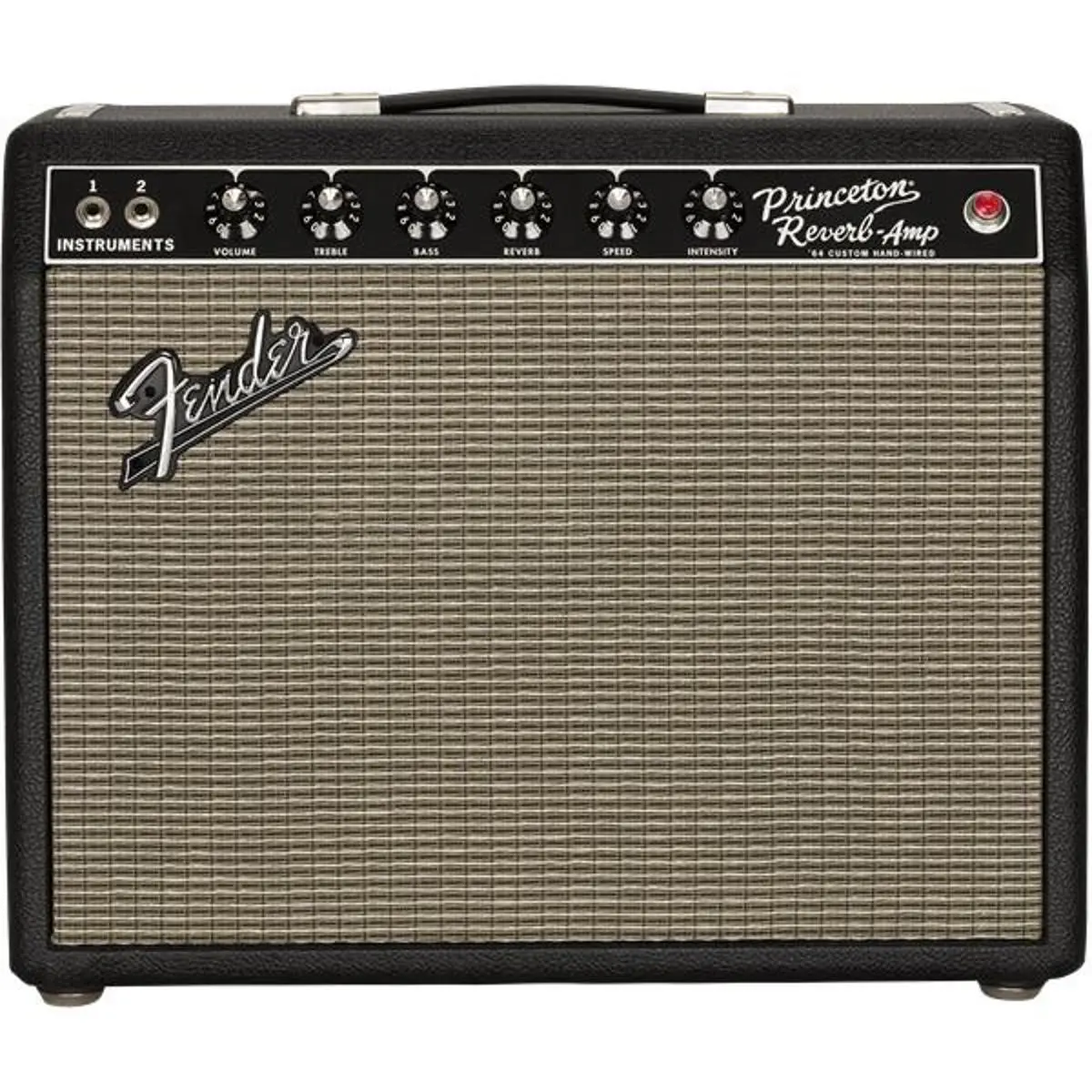 Fender '64 Custom Princeton Reverb Vintage Guitar Amplifier, 12W, 10" Jensen P10R Alnico Speaker, Black
