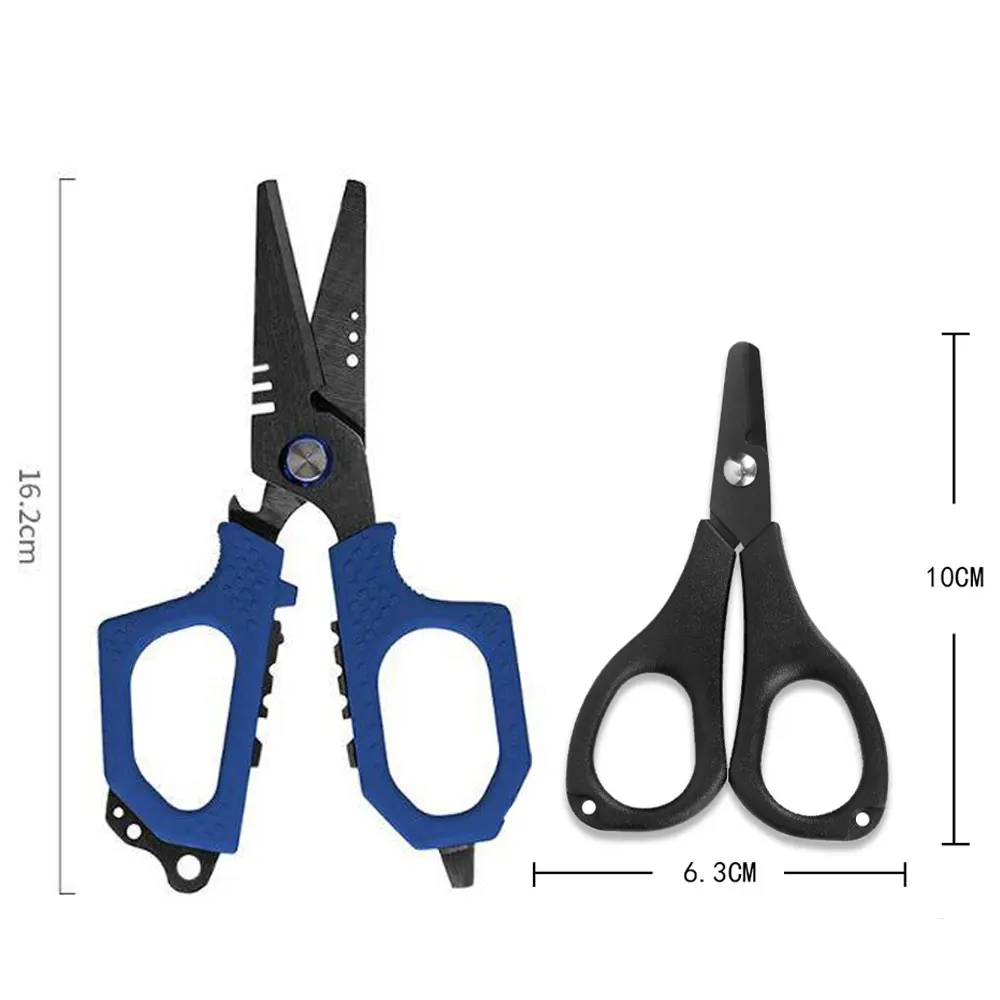 Professional Fishing Scissors Set with Storage Sheath - 2 Counts/set