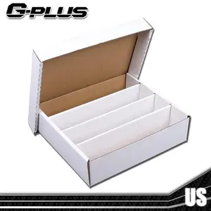 G-PLUS 3200 Count Card Storage Box Cardboard Baseball Monster Trading Card Storage Box 3200 Count Versatile Card Storage Box Corrugated Cardboard Box(Card not included)