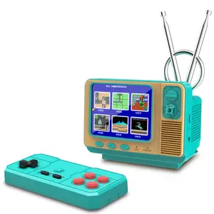 GV300S Mini TV Game Console 308 Games 3 Inch Screen Portable Gaming System for Kids & Gamers Blue Retro Video Games Player with TV Output & 2 Players Mode Xmas Gift