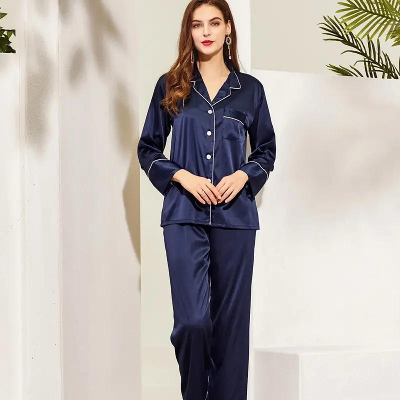Luxury Satin Pajama Set for Women – Silk Sleepwear Night Set | Dreamy Nights Co