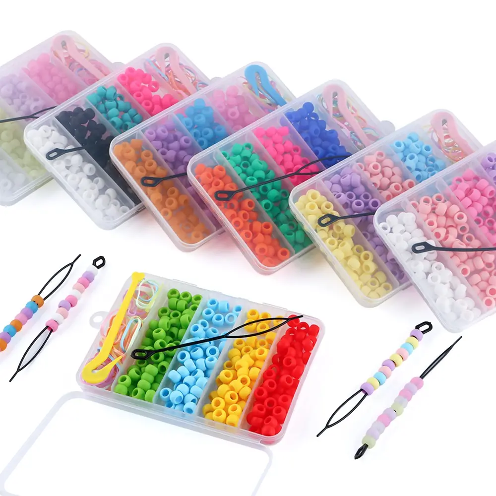 242pcs/set Hair Bead Set, Glitter Silicone Material Hair Accessories, Soft Shiny Ponytail Beads, Washable, Perfect for Braiding, Handmade Preferred, Hair Decor