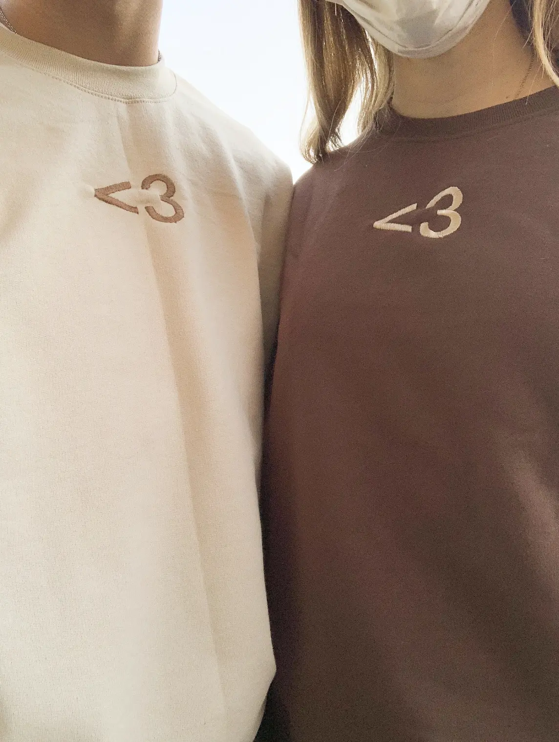 Couples Matching Sets - Embroidered Trendy Hearts