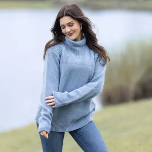 Alpaca Silk Mohair Solid Color Sweater