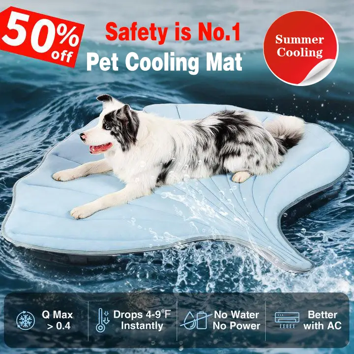 Vagascape cooling pet Mat, Eco-friendly Cooling Pad for Large Dog, Pet Cooling Mats for Dog bed and Cat house, Use in Crate, Tunk, Camping, Outdoors,