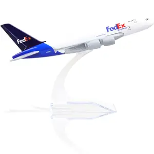 1/400 A380 Model Plane for FedEx Diecast Metal Airplane Model kit for Airbus A380 (5.5-inch L) with Display Plane Stand for Adults Airplane Toy Aviation Gift or Desktop Collection