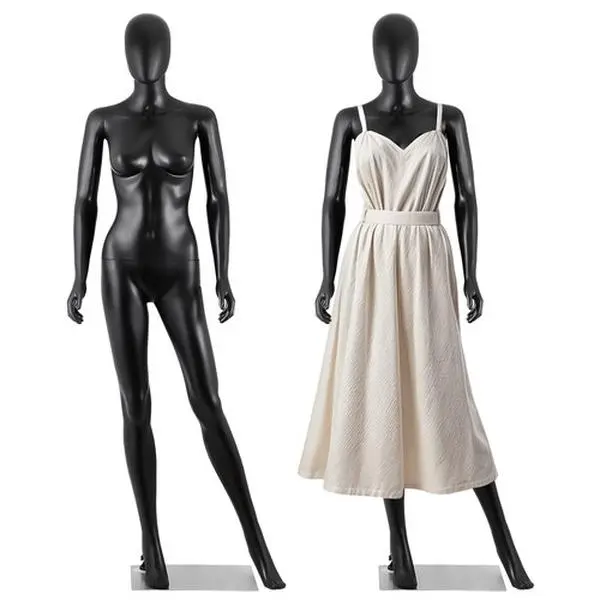 Zeny 70" Black Female Full Body Mannequin with Adjustable Stand, Metal Base (Building Toy for Classic & Novelty Play)