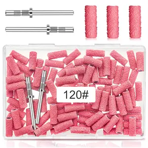 [Upgrade] 3.1 MM Mini Sanding Bands for  Drill 120 Grit, 100 count Small Bands for  Nails Gel Manicures and Pedicure, Salon Use