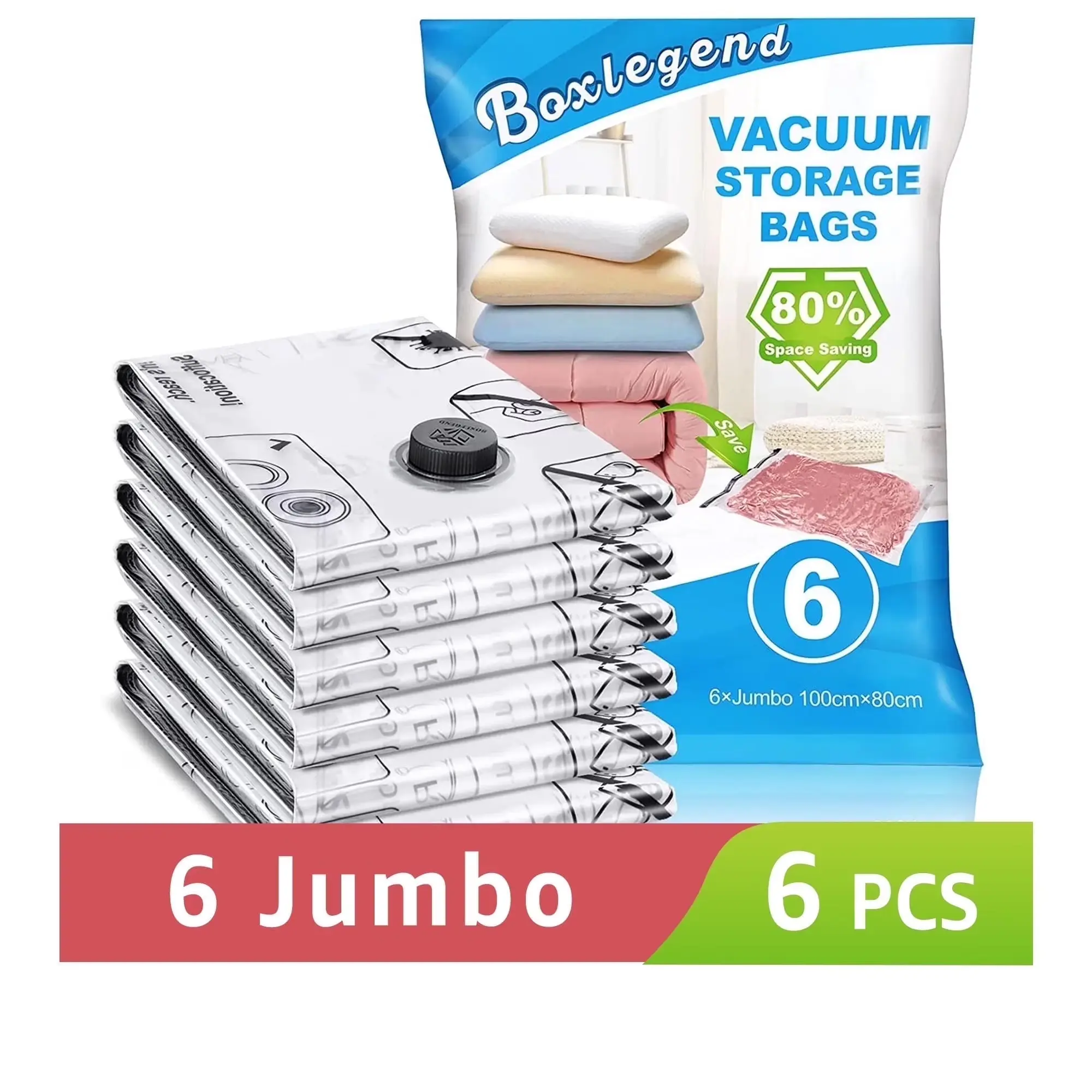Storage Bas Boxlegend 6 Pack Jumbo Vacuum Storage Bags 40In X 32In Space Saver Bags ...