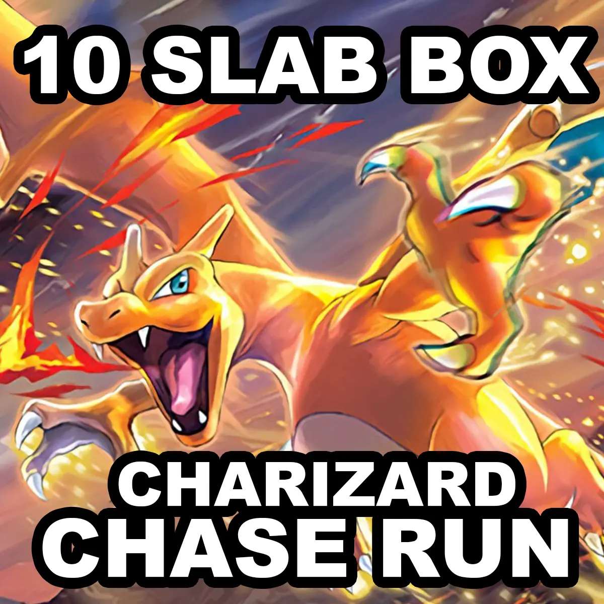 10 Graded Card Box - Charizard Gold Star Chase Run