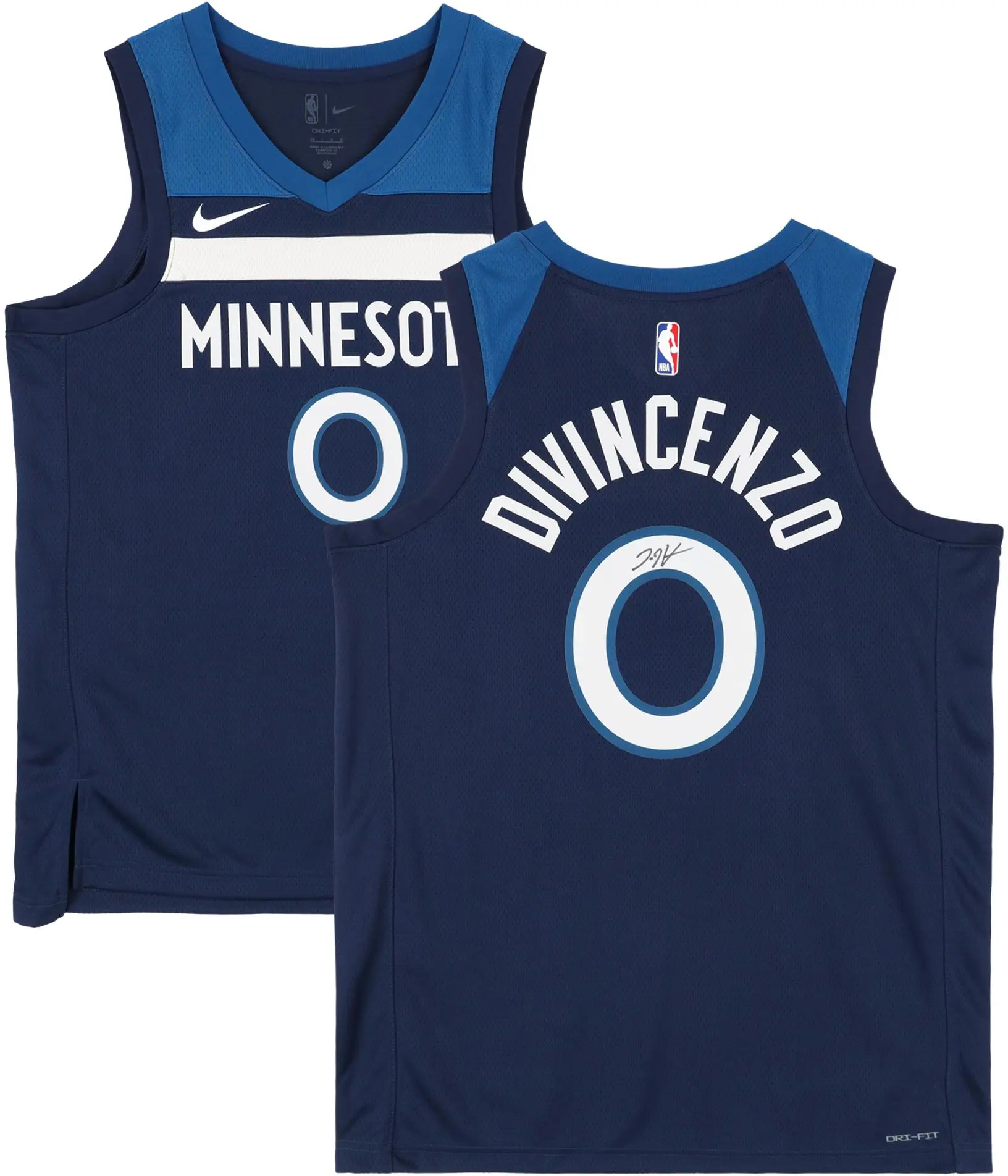 Donte DiVincenzo Minnesota Timberwolves Autographed Nike Navy Icon Swingman Jersey - Fanatics Authentic Certified